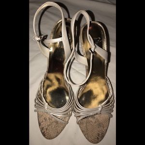 Cream open toe sandals